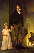  Baron Francois  Gerard Jean-Baptiste Isabey and his Daughter oil painting on canvas